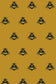 Napoleon Bee Velvet Fabric - Black & Pale Gold on Honey - Timorous Beasties - NB/8206/04 - Premier Wallcovering