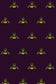 Napoleon Bee Velvet Fabric - Black & Pale Gold on Aubergine - Timorous Beasties - NB/8612/05 - Premier Wallcovering