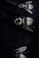 Napoleon Bee Velvet Fabric - Black & Pale Gold on Black - Timorous Beasties - NB/8702/07 - Premier Wallcovering