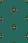 Napoleon Bee Wallpaper - Black & Gold on Sea Green - Timorous Beasties - TB/NAP/6000/SNW - Premier Wallcovering