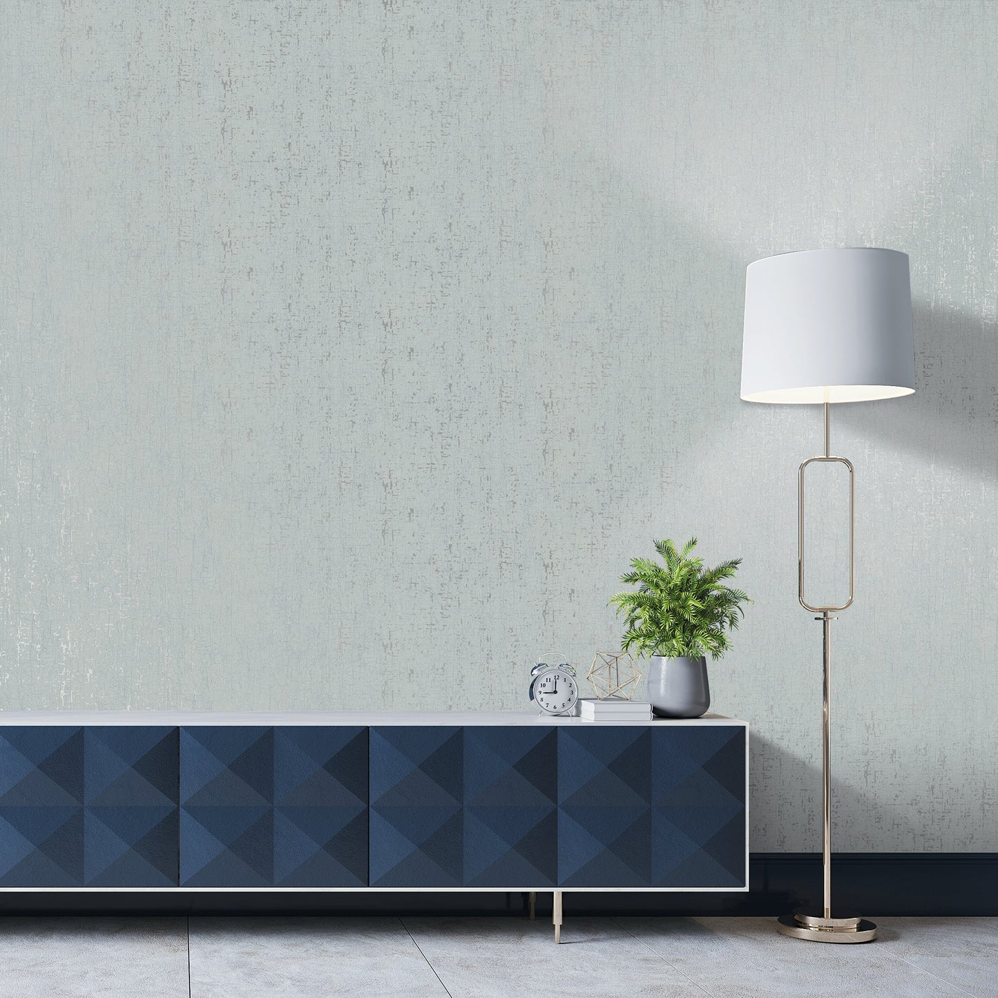 Natural FX 2 Bark Wallpaper - Blue / Silver Grey - Galerie - G67749 - Premier Wallcovering