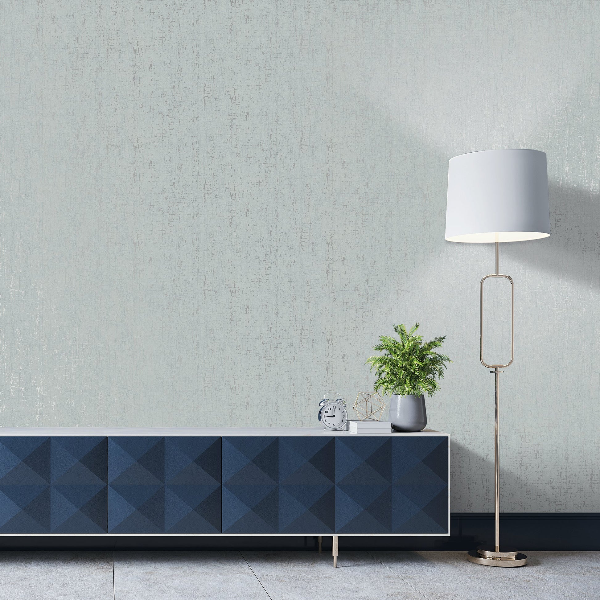 Natural FX 2 Bark Wallpaper - Blue / Silver Grey - Galerie - G67749 - Premier Wallcovering