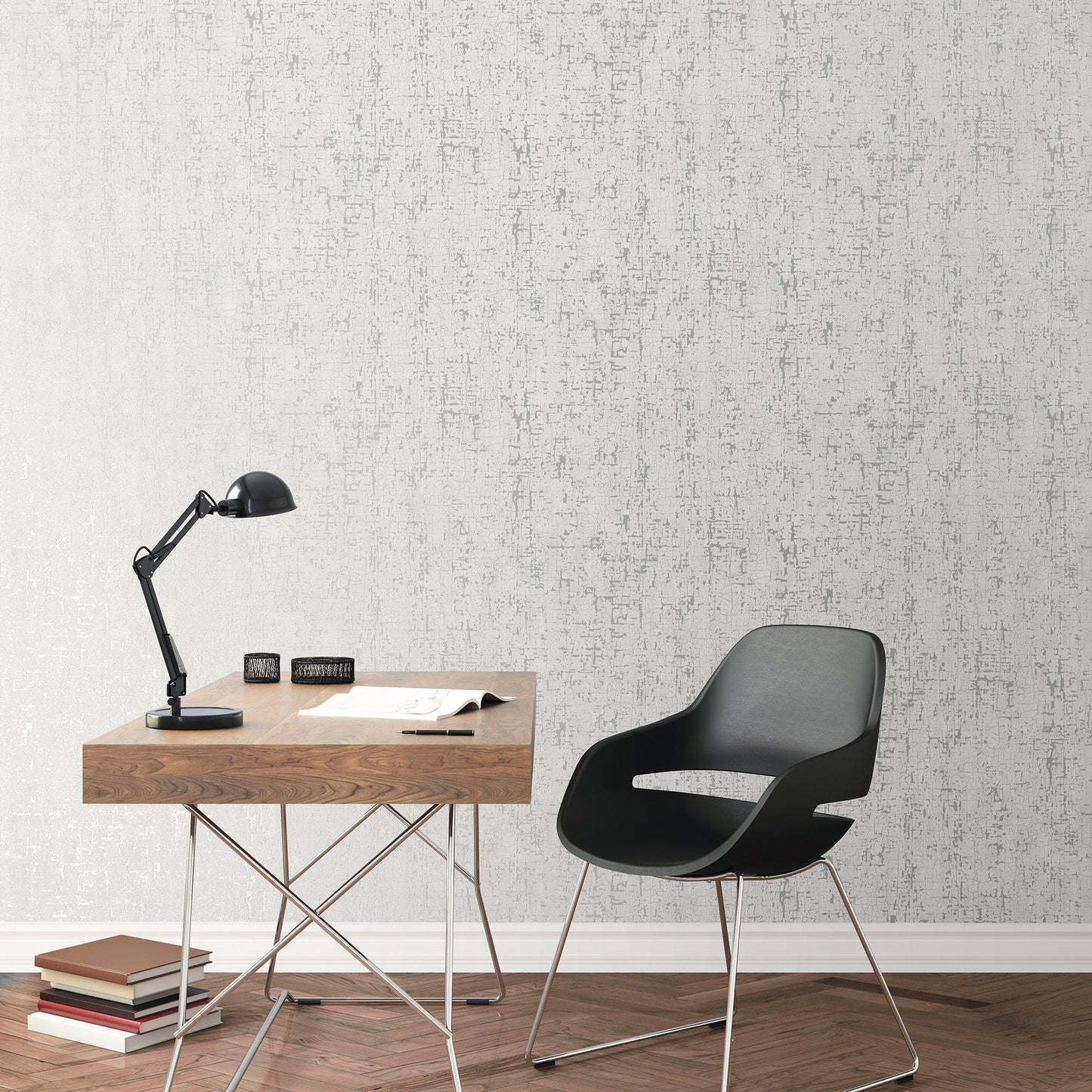 Natural FX 2 Bark Wallpaper - Silver Grey / White - Galerie - G67750 - Premier Wallcovering