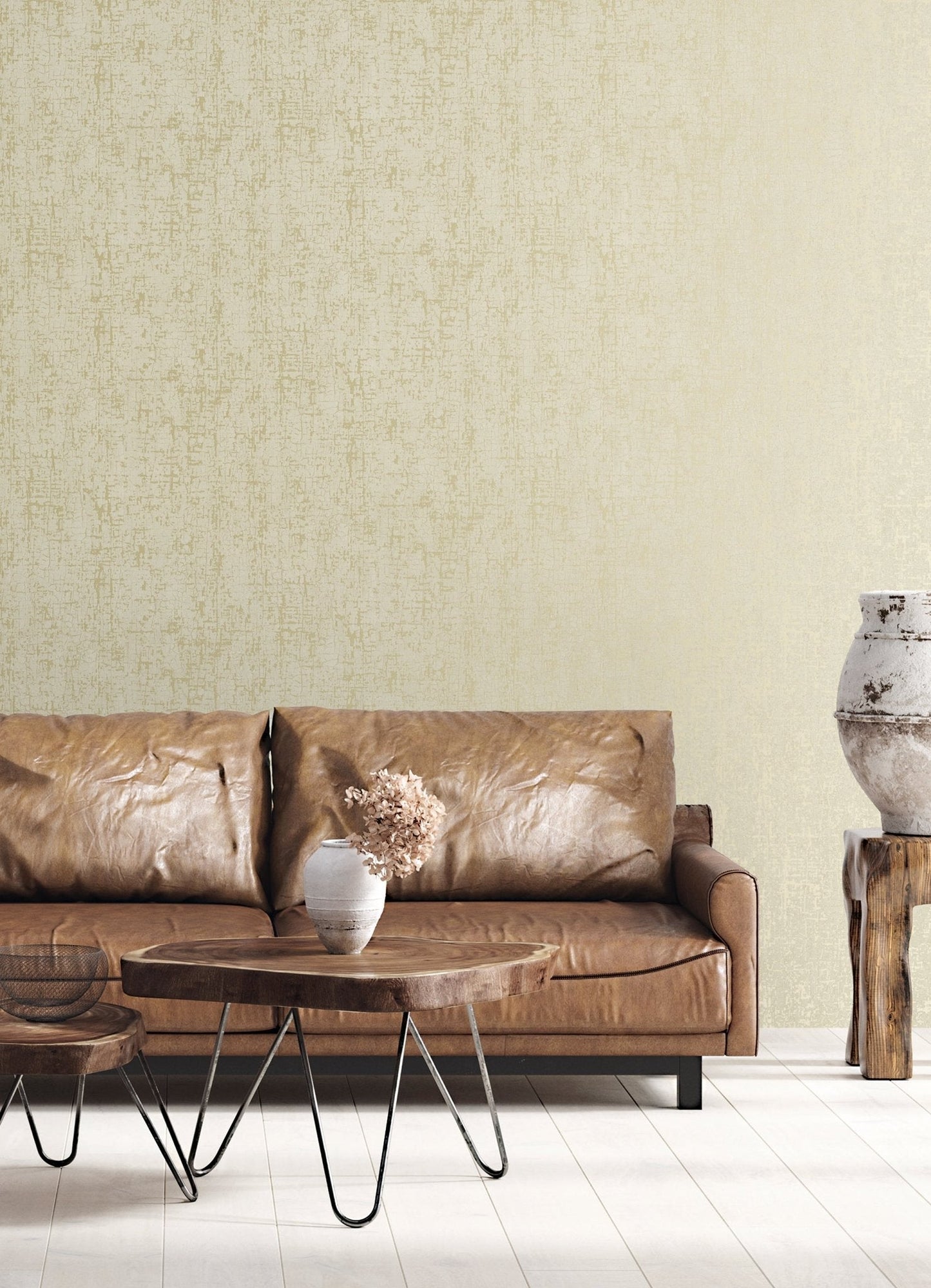 Natural FX 2 Bark Wallpaper - Gold / Beige - Galerie - G67748 - Premier Wallcovering