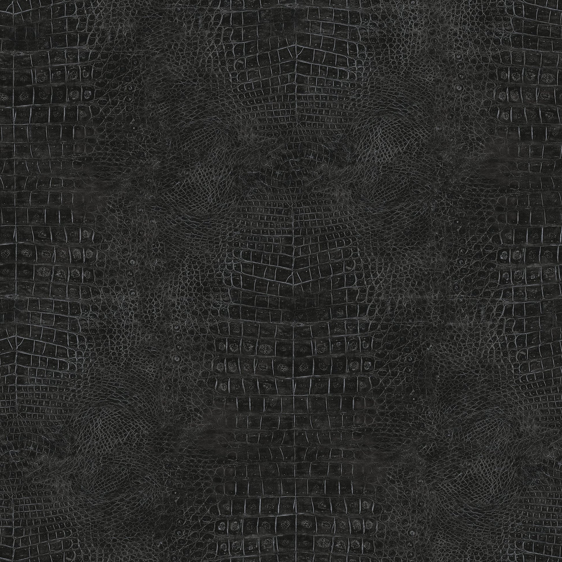 Natural FX 2 Crocodile Wallpaper - Black - Galerie - G67510 - Premier Wallcovering