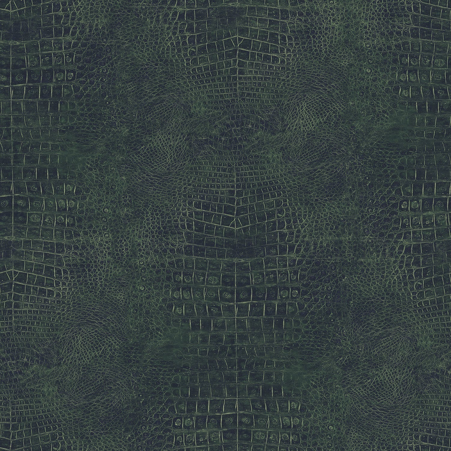 Natural FX 2 Crocodile Wallpaper - Green - Galerie - G67505 - Premier Wallcovering
