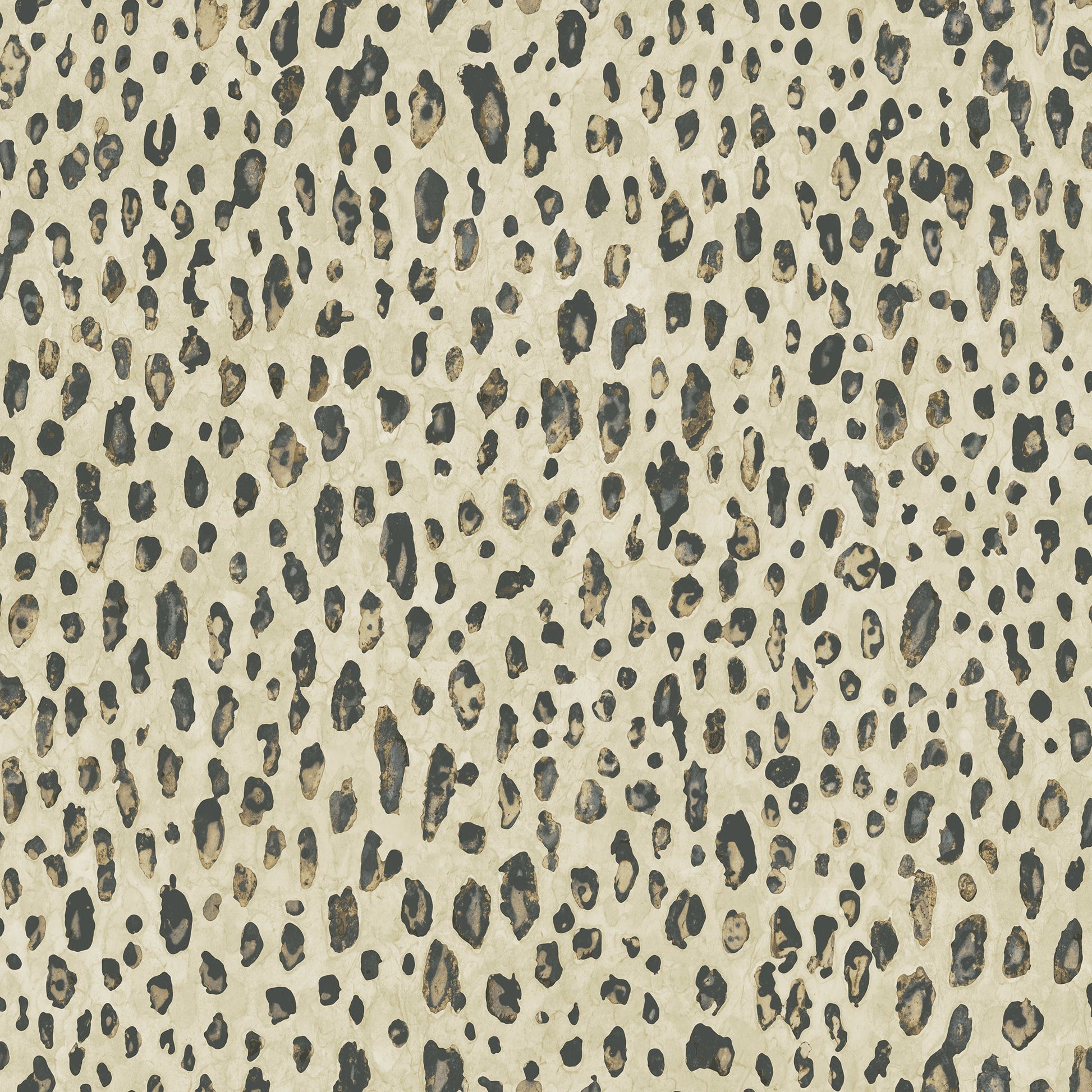 Natural FX 2 Leopard Wallpaper - Cream / Black / Gold - Galerie - G67761 - Premier Wallcovering