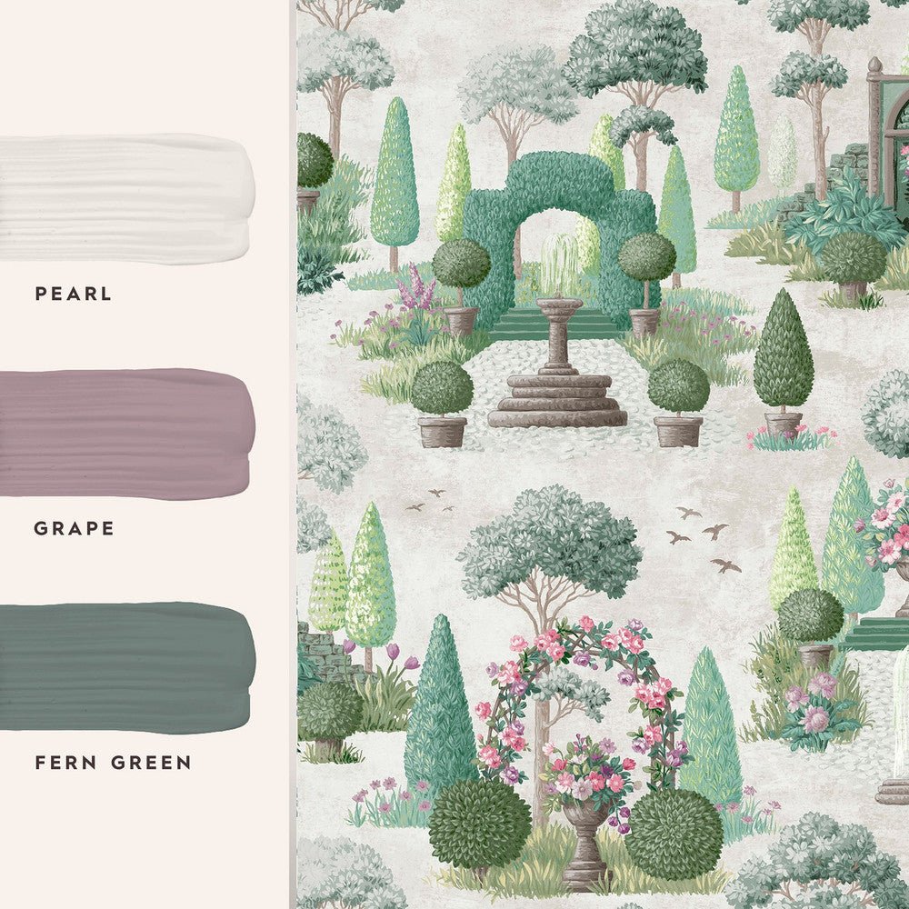 Naunton Folly Wallpaper - Fern Green - Laura Ashley - 122746 - Premier Wallcovering