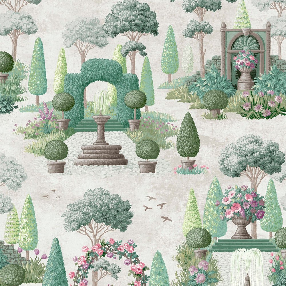 Naunton Folly Wallpaper - Fern Green - Laura Ashley - 122746 - Premier Wallcovering