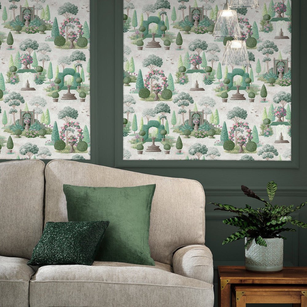 Naunton Folly Wallpaper - Fern Green - Laura Ashley - 122746 - Premier Wallcovering