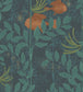 Nautilus Wallpaper - Orange & Teal on Ink - 103/4019 - Cole & Son - Premier Wallcovering