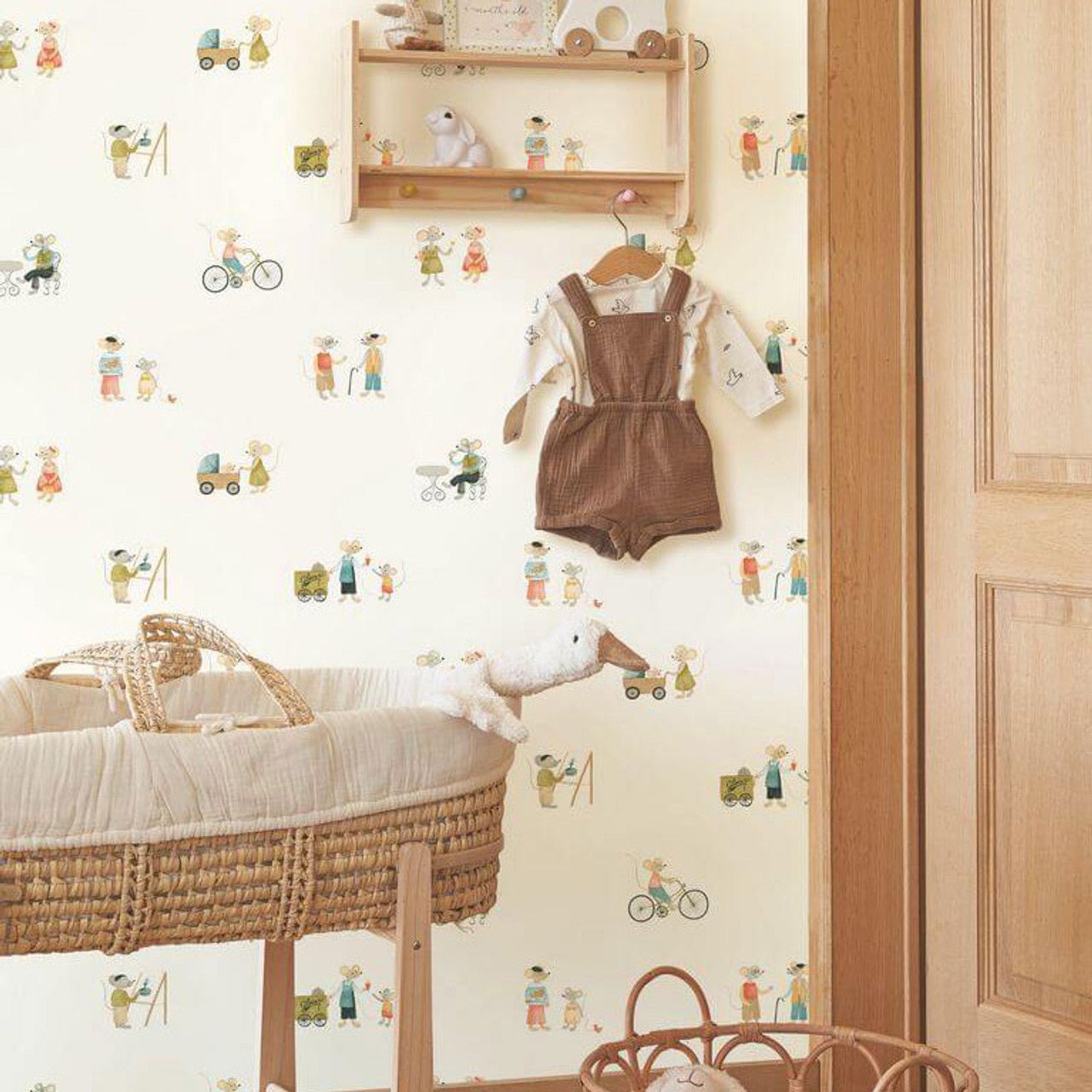 Neighbors Of The Village Once Upon A Time Wallpaper - Multicolore - Casadeco - 200878707 - Premier Wallcovering
