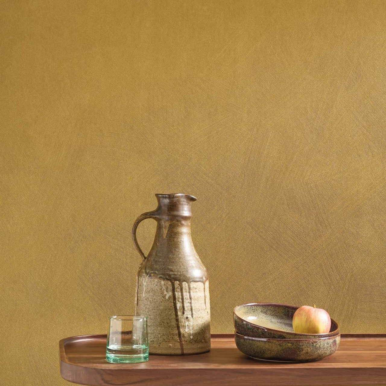 Nest Wallpaper - Jaune Moutarde - Casadeco - 201002080 - Premier Wallcovering
