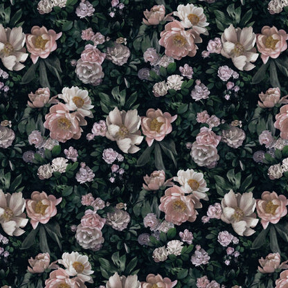 New Dawn Rose Wallpaper - Black - Boråstapeter - 7234 - Premier Wallcovering