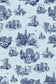 New York Toile Wallpaper - Blue - Timorous Beasties - TB/NYTOIL/MICA/06 - Premier Wallcovering