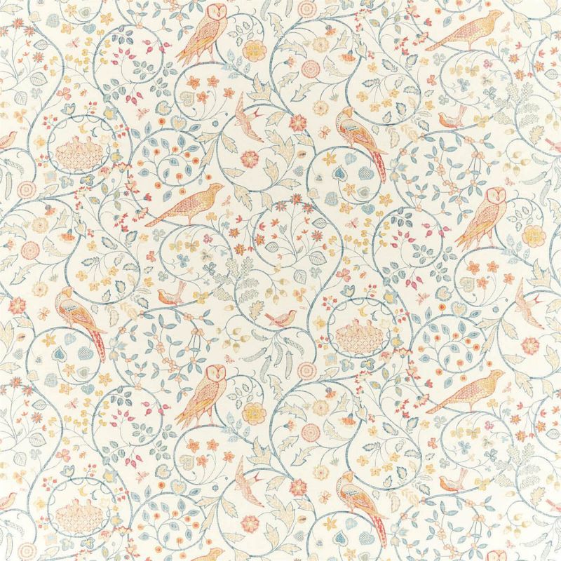 Newill Fabric - Teal - Morris & Co - 226588 - Premier Wallcovering