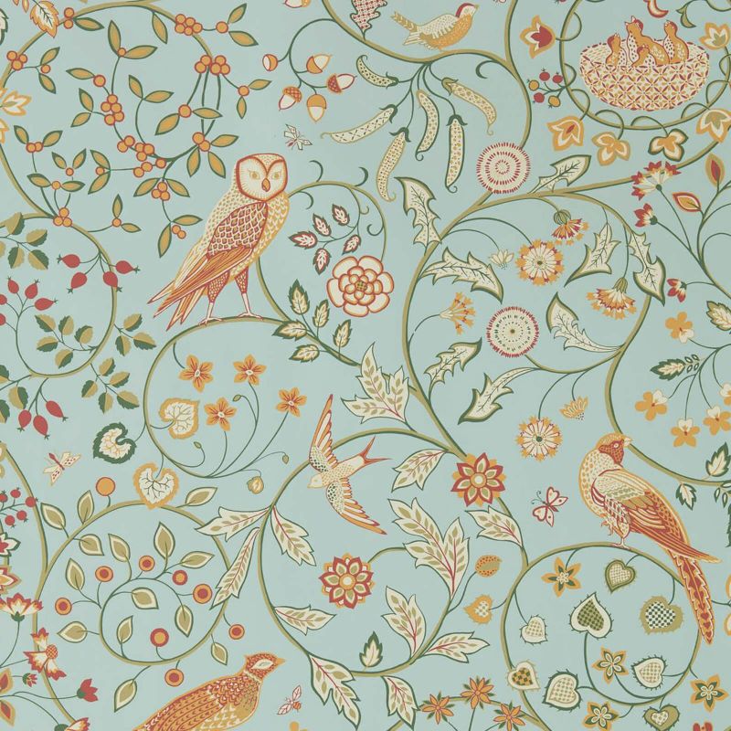 Newill Wallpaper - Peppermint Russet - Morris & Co - 216704 - Morris Wallpaper