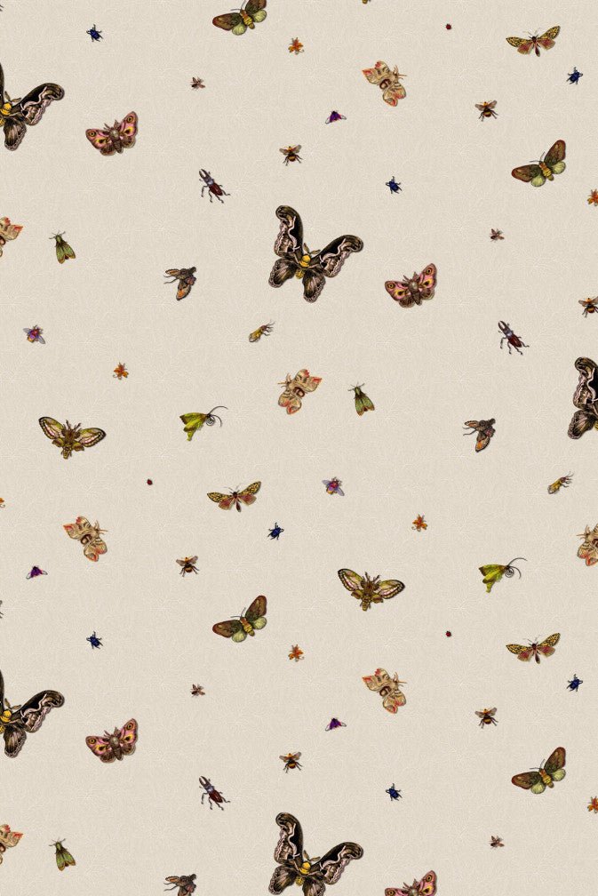Nightcrawlers Wallpaper - Warm Stone - Timorous Beasties - RUS/NCR/MATT/01 - Premier Wallcovering