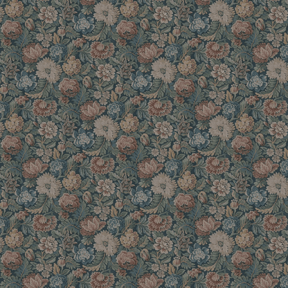 Nightingale Garden Wallpaper - Charcoal - Green / Pink - Boråstapeter - 3561 - Premier Wallcovering