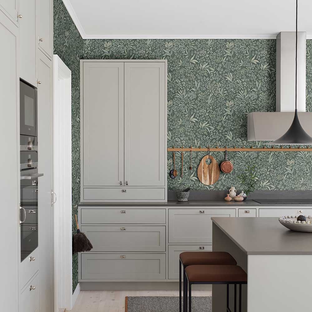Nocturne Wallpaper - Jade Green - Boråstapeter - 7270 - Premier Wallcovering