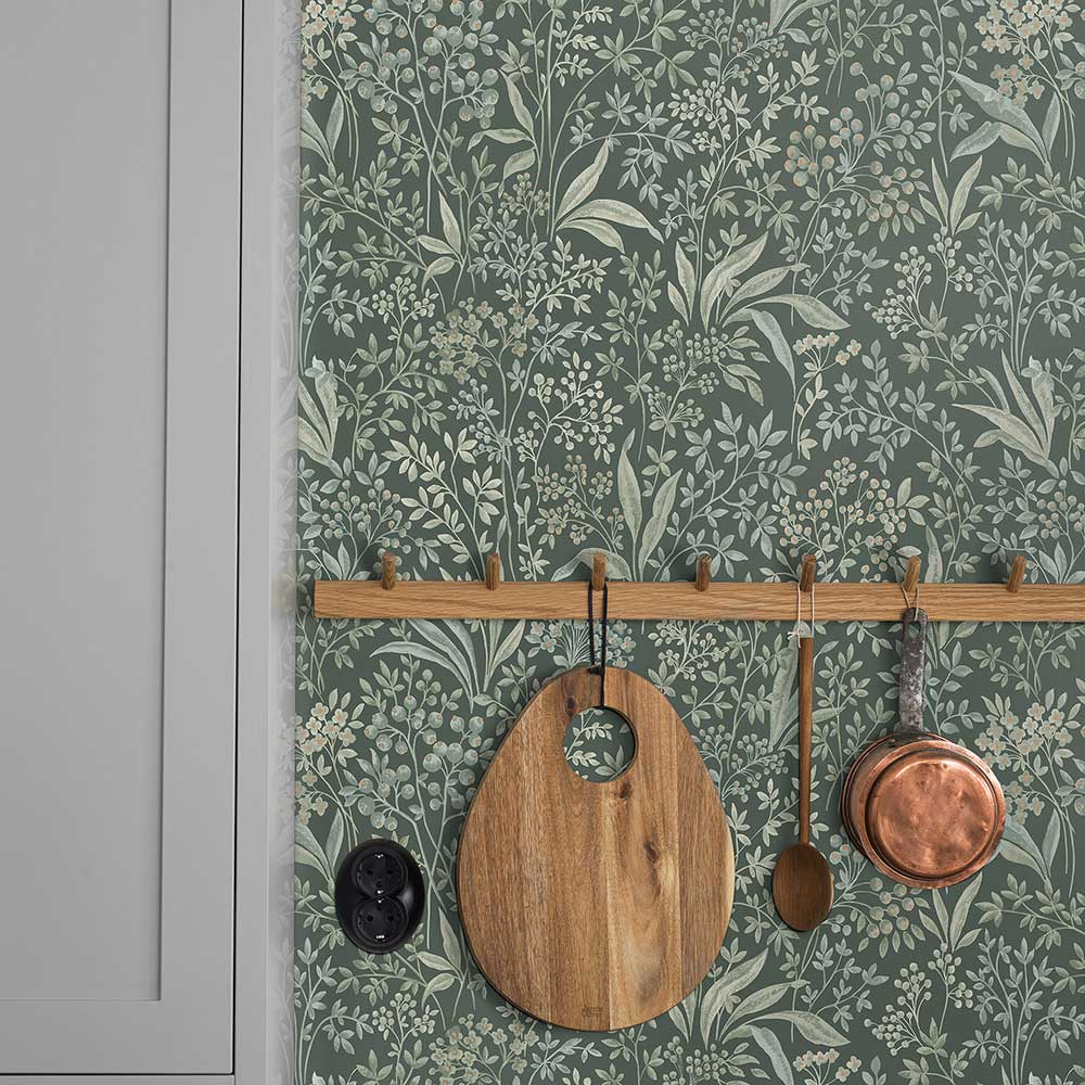 Nocturne Wallpaper - Jade Green - Boråstapeter - 7270 - Premier Wallcovering