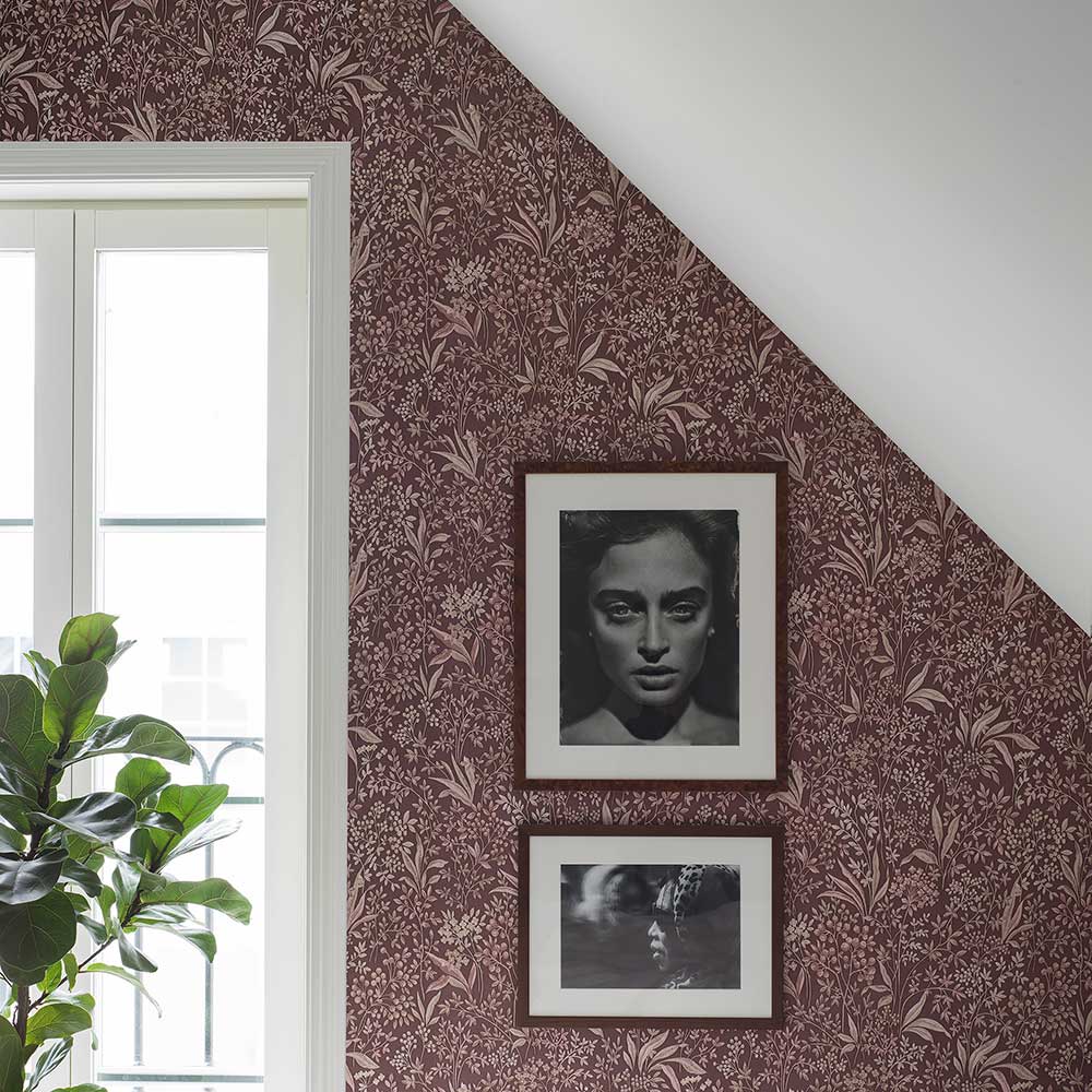 Nocturne Wallpaper - Mulberry - Boråstapeter - 7268 - Premier Wallcovering