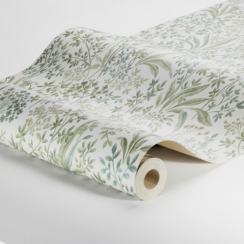 Nocturne Wallpaper - Green/ White - Boråstapeter - 2026 - Premier Wallcovering