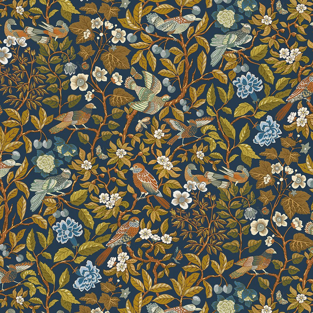 Noise Nextdoor Wallpaper - Blue and Olive - Josephine Munsey - JMW-105311 - Premier Wallcovering