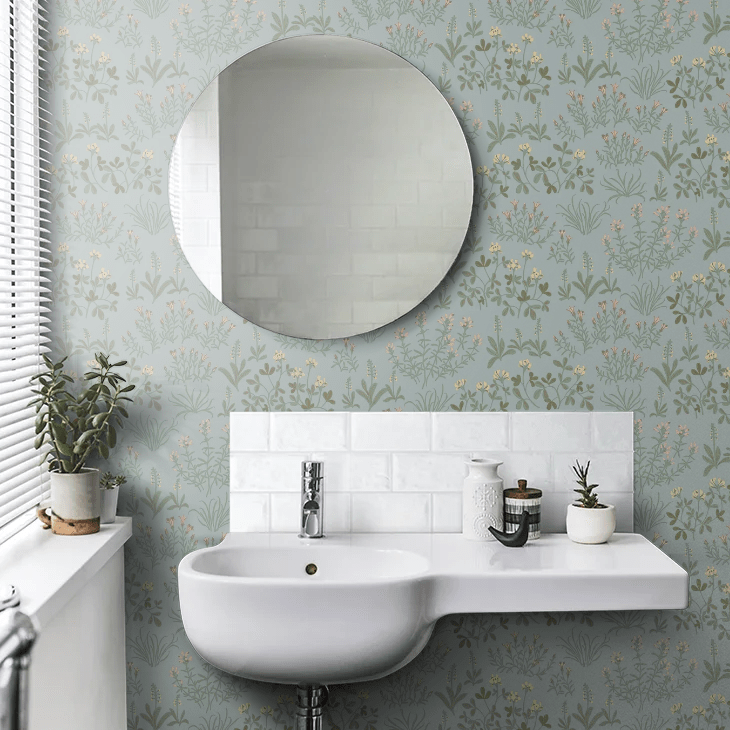 Noras Ang Wallpaper - Blue - Boråstapeter - 5802 - Premier Wallcovering