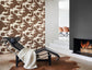 Normandie Leathers Wallpaper - Tabac - Casadeco - 87182518 - Premier Wallcovering