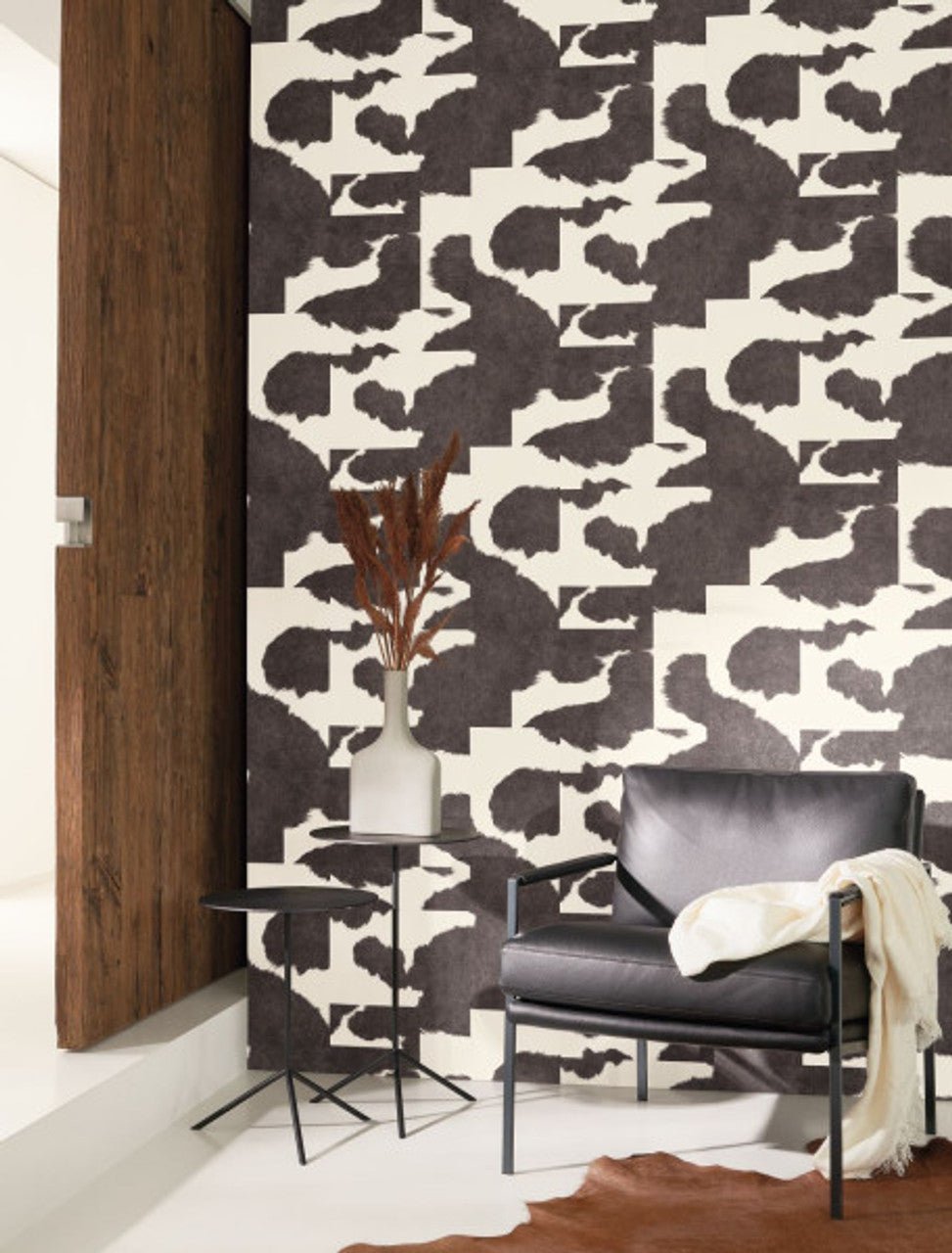 Normandie Leathers Wallpaper - Cendre - Casadeco - 87189514 - Premier Wallcovering