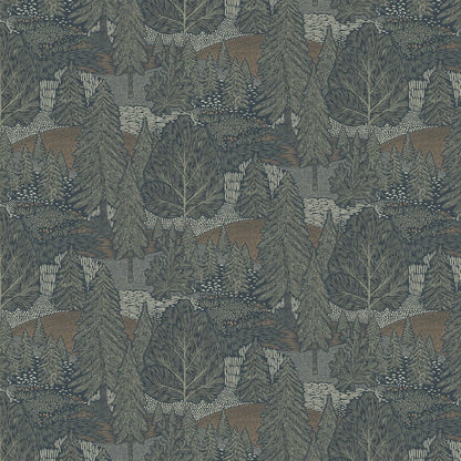 Northern Forest Wallpaper - Blue - Boråstapeter - 4701 - Premier Wallcovering
