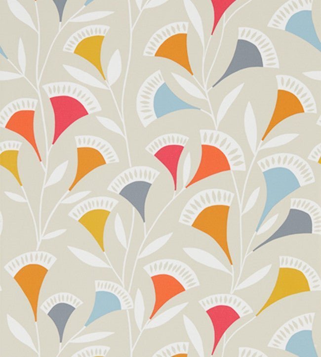 Noukku Wallpaper - Watermelon / Tangerine / Slate - NNOU111546 - Scion