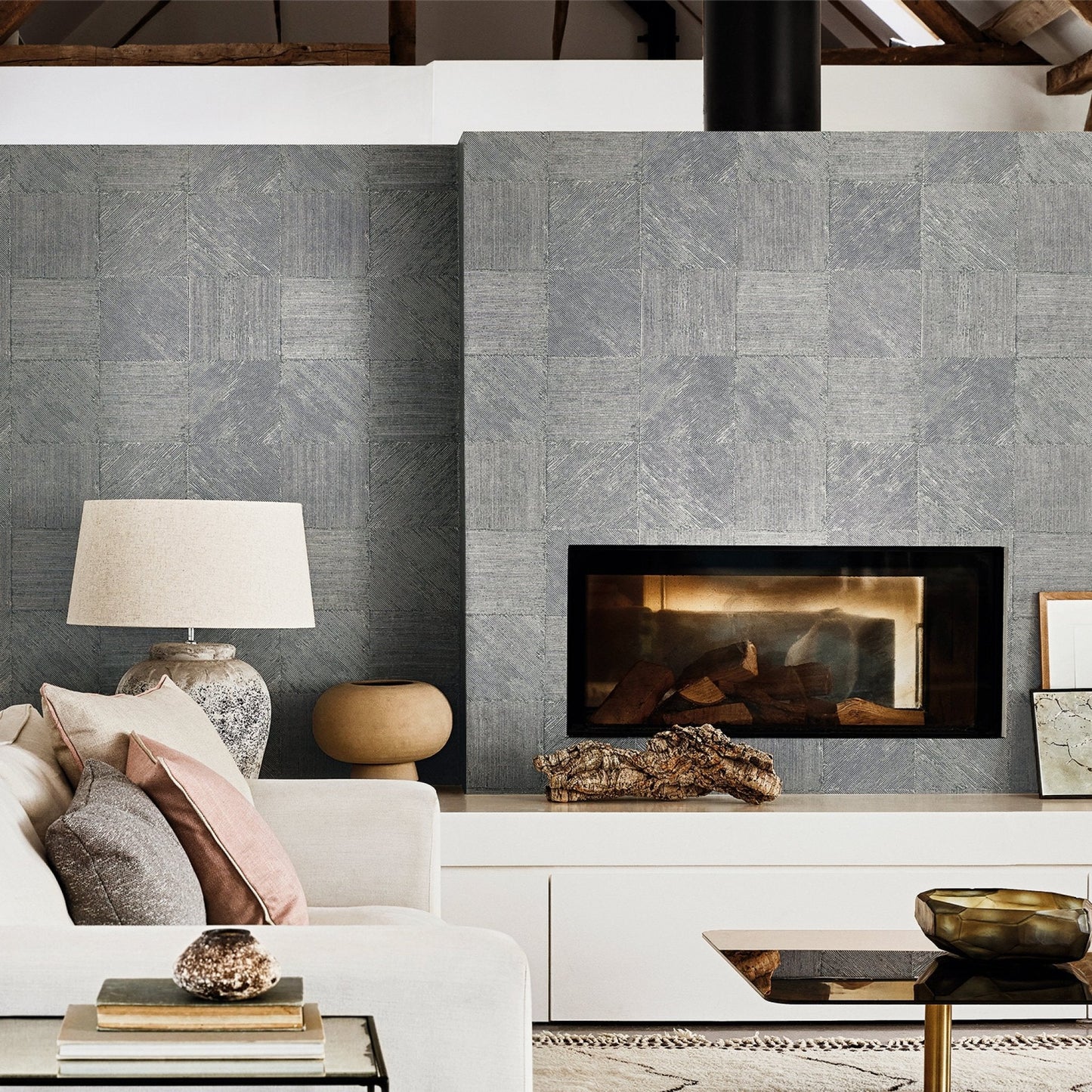 Nula Wallpaper - Smoke - Romo - Picota - W438/05 - Premier Wallcovering