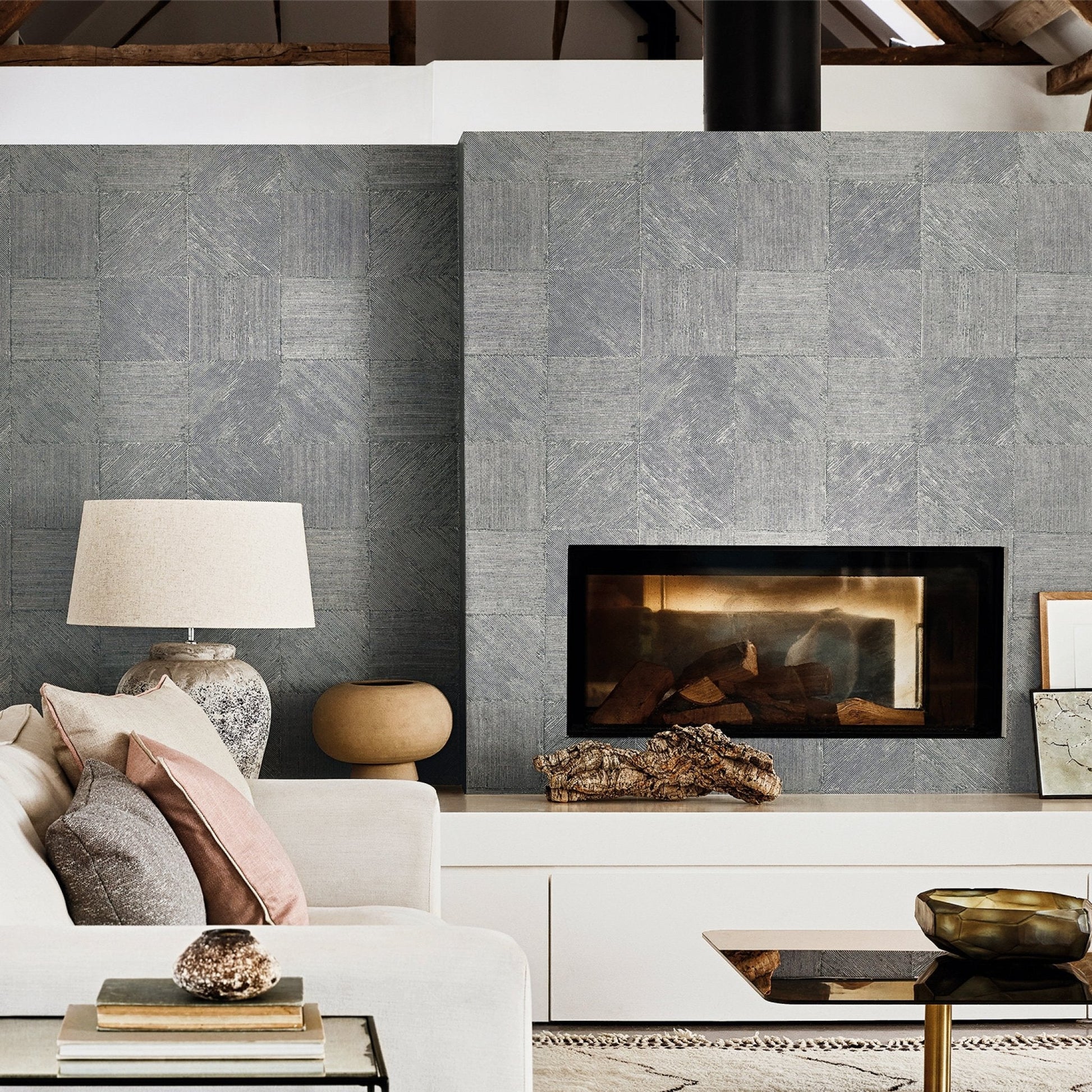 Nula Wallpaper - Smoke - Romo - Picota - W438/05 - Premier Wallcovering