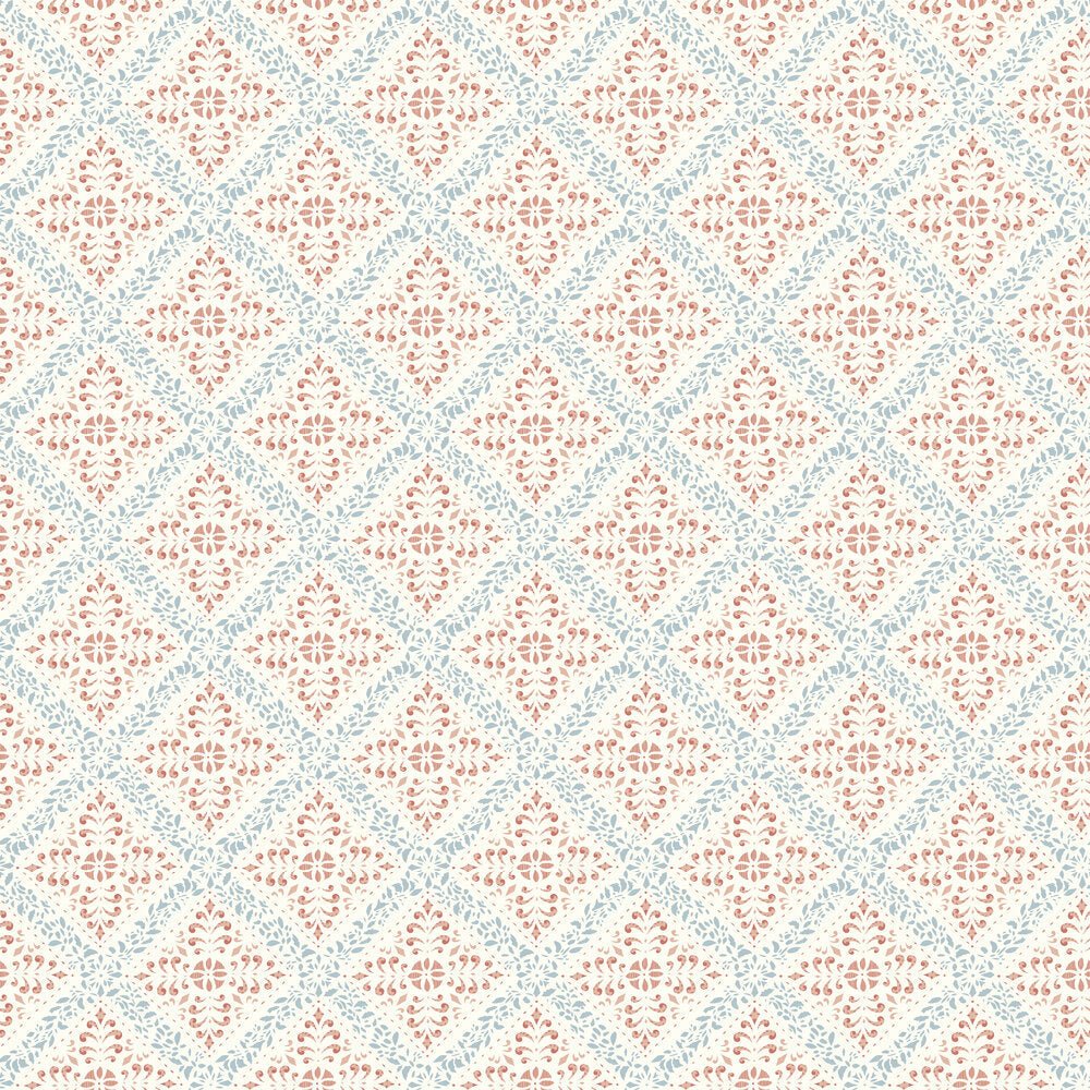 Nyborg Wallpaper - Pink / Blue - Boråstapeter - 4514 - Premier Wallcovering