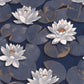 Nymphea Gardens Wallpaper - Bleu Encre - Casadeco - 87636981 - Premier Wallcovering