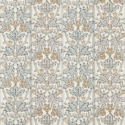 Oak & Blossom Wallpaper - Mineral Blue/Linen - Morris & Co - 217591 - Morris Wallpaper