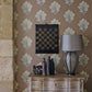 Oak Filigree Wallpaper - Stone/Gilver - Sanderson - DWOW215698