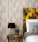 Oblique Wallpaper - Taupe & Metallic Silver - 105/11046 - Cole & Son - Premier Wallcovering