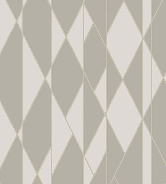 Oblique Wallpaper - Taupe & Metallic Silver - 105/11046 - Cole & Son - Premier Wallcovering