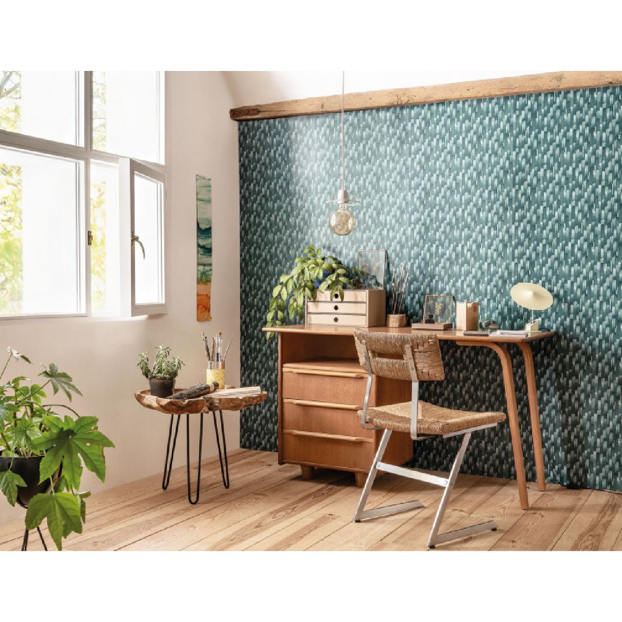 Ocelle Idylle Wallpaper - Beige - Casadeco - 83851202 - Premier Wallcovering