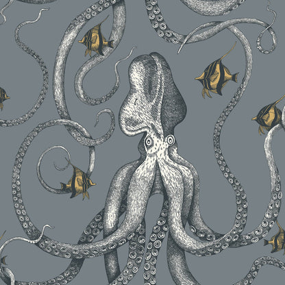 Octopoda Grand Wallpaper - Bude Blue - Josephine Munsey - JMW-103011 - Premier Wallcovering
