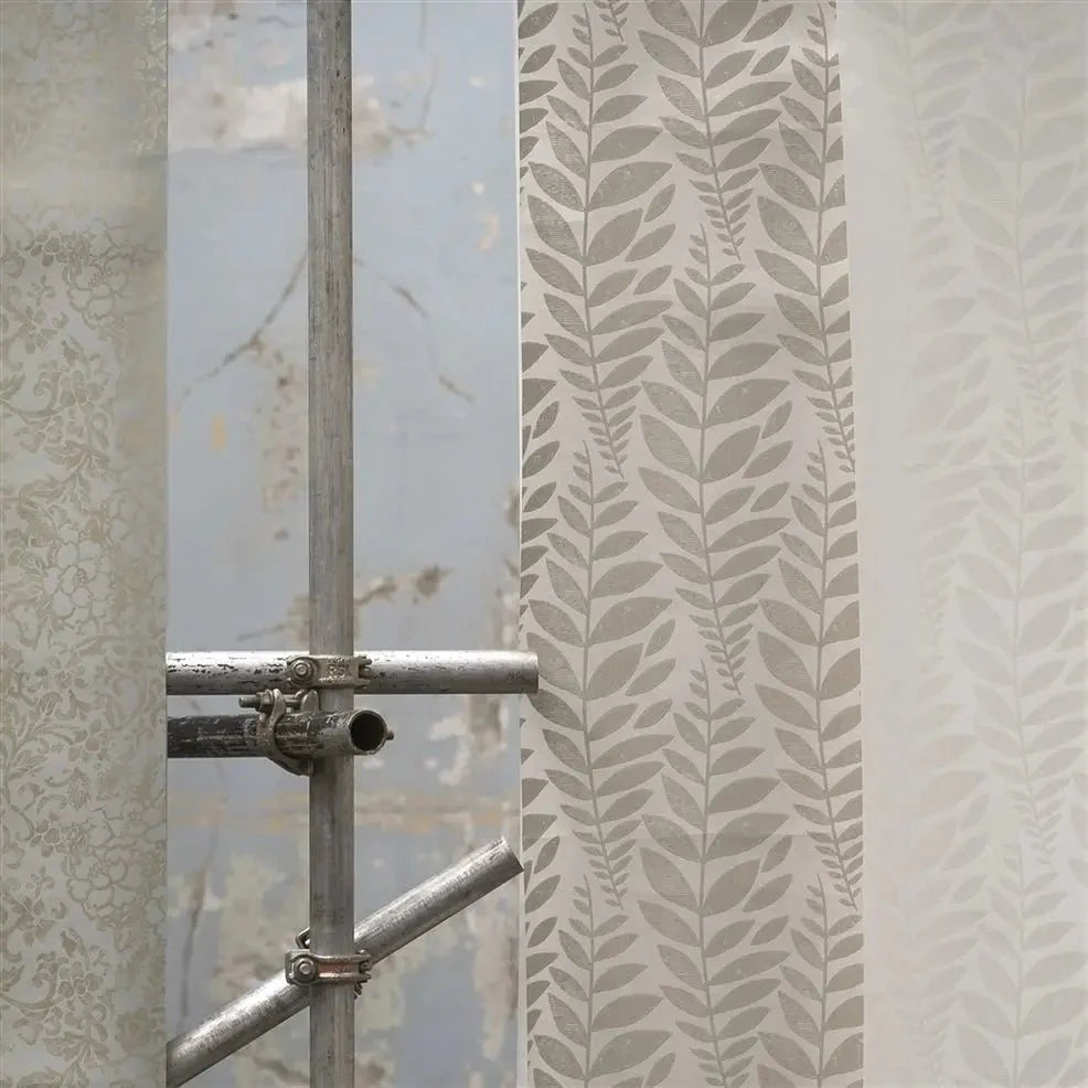 Odhni Wallpaper - Steel - P627/09 - Designers Guild