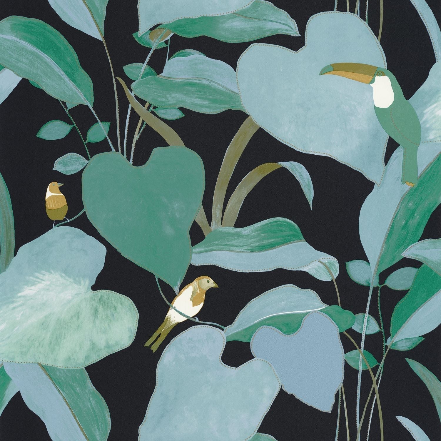 Odyssee Amazonia Wallpaper - Noir - Caselio - 101427922