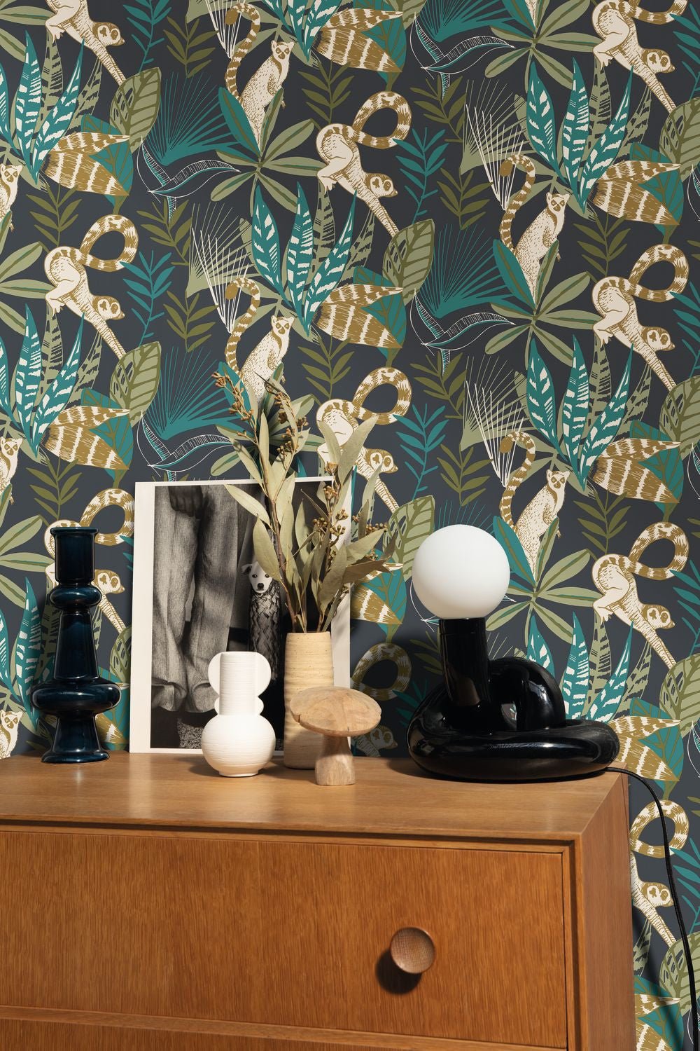 Odyssee Madagascar Wallpaper - Noir - Caselio - 101407922