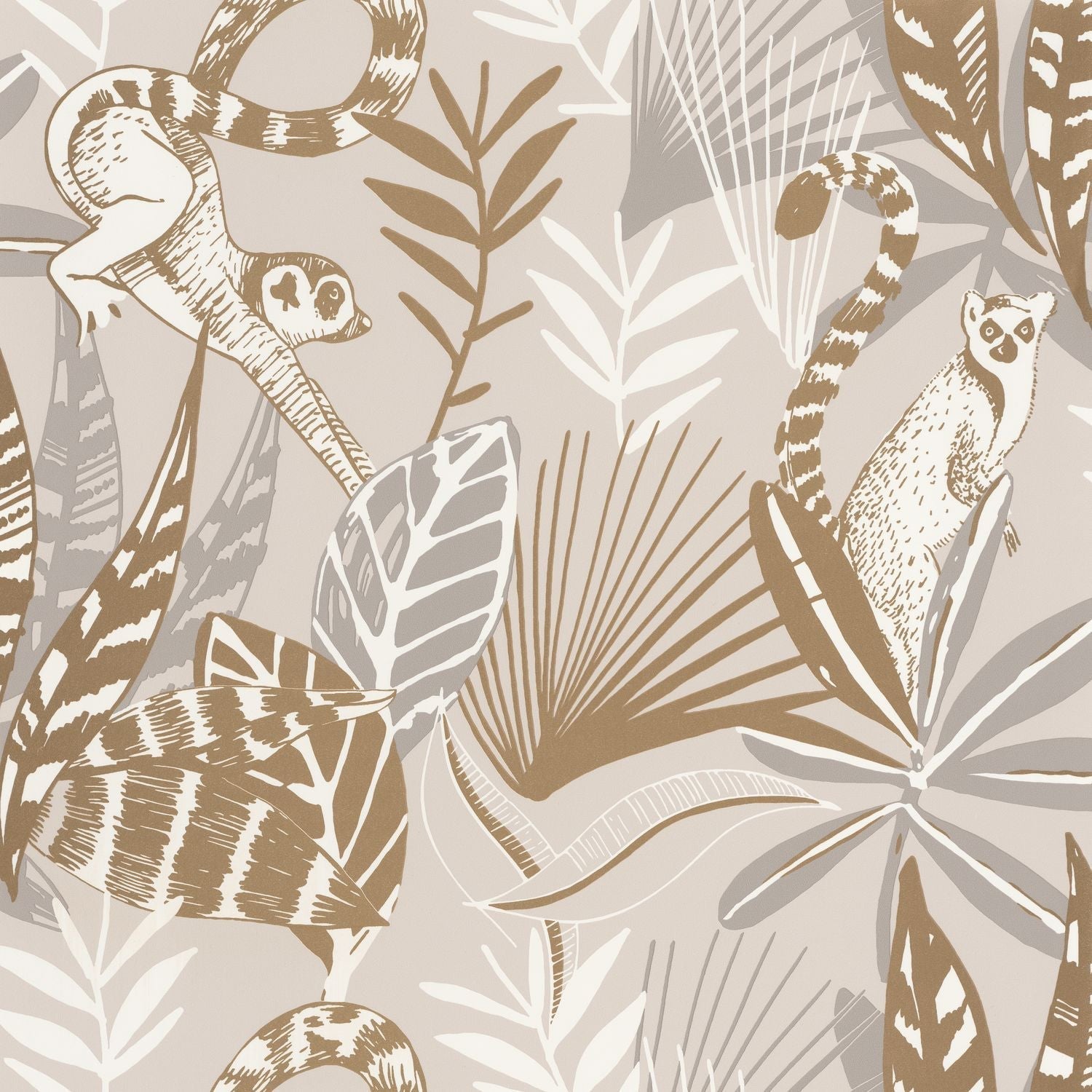 Odyssee Madagascar Wallpaper - Beige - Caselio - 101401010