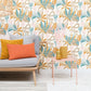 Odyssee Madagascar Wallpaper - Bleu/ Ocre - Caselio - 101403211