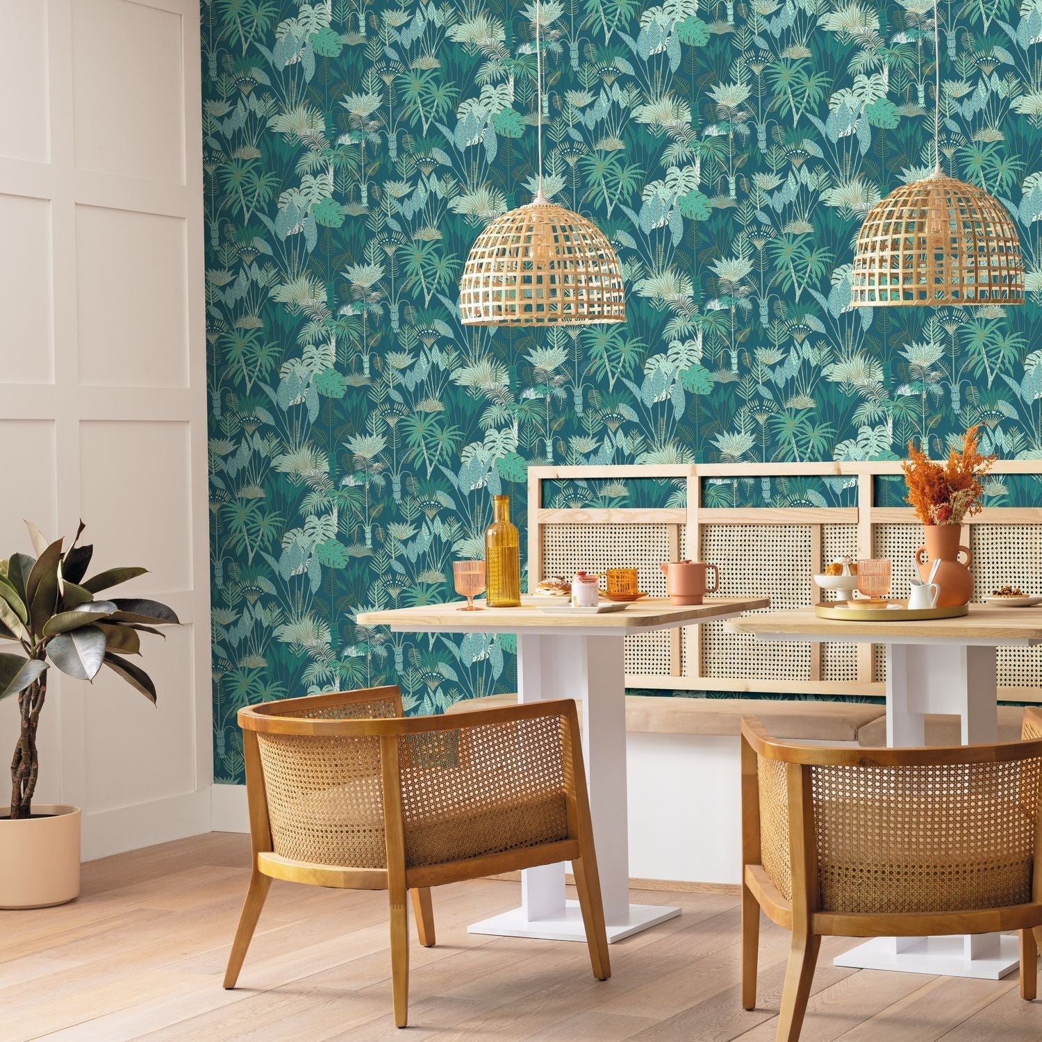 Odyssee Philippines Wallpaper - Bleu Nuit - Caselio - 101416119