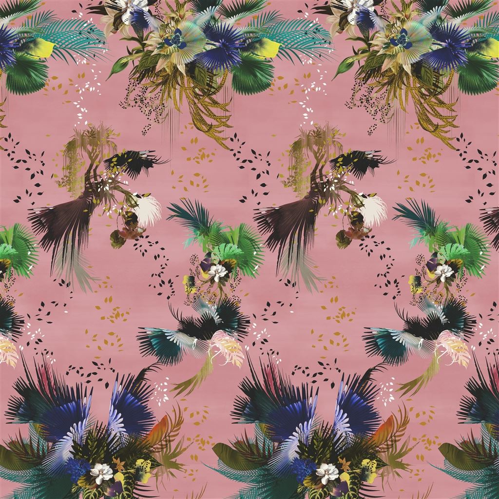 Oiseau Fleur Wallpaper - Bourgeon - Christian Lacroix - PCL7031/01 - Premier Wallcovering